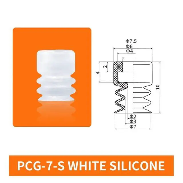 Alt view image 2 of 7 - 1Pcs PCG-5/7/10/12/15/18-N/S Three Layers Mini Soft Round Silicone Strong Vacuum Suction Sucker(PCG-7-S)
