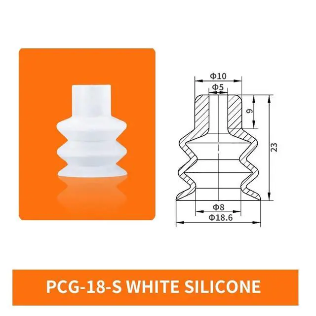Alt view image 2 of 7 - 1Pcs PCG-5/7/10/12/15/18-N/S Three Layers Mini Soft Round Silicone Strong Vacuum Suction Sucker(PCG-18-S)