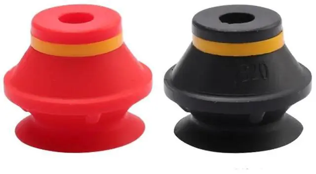 Alt view image 6 of 6 - Mechanical Parts Sucker VB10 20 30 40 50 Double-Layer Vacuum Sucker Industrial Pneumatic Rubber(Brown)