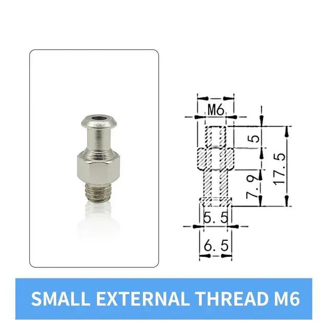 Alt view image 2 of 3 - 1Pcs ZPT06/08/10BN/BS-A5/A6 6MM 8MM 10MM Double Layer White Silicone Rubber Vacuum Suction Cup(Small M6)