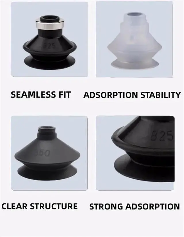 Alt view image 3 of 6 - Manipulator Vacuum Suction Cup ZP-B10/13/16/20/25/32/40/50 Industrial Pneumatic Accessories(ZP-08BS X 1PCS)