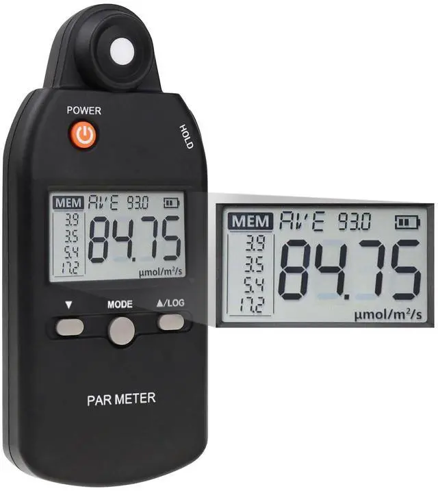 Main image of Quantum PAR Meter for LED Grow Light Full Spectrum PPFD Meter High Precision Quantum Sensor, Light Meter for Plants, Greenhouse and Farming Lux Meter Tester 400-700nm