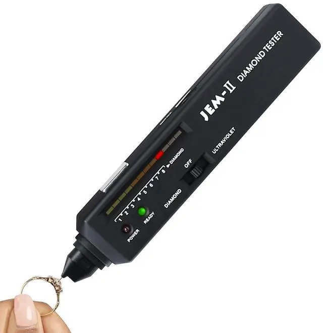 Main image of GAIN EXPRESS Diamond Tester Pen, Professional Diamond Moissanite Gemstone Tester with UV Ultraviolet Light & Thermal Sensor, Gem Checker Jewelry Tester Diamond Selector for Novice and Expert