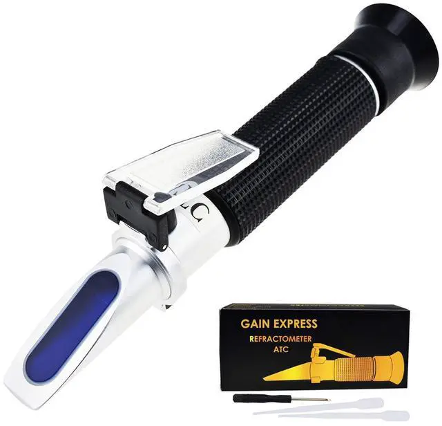 Main image of 0-10% Brix Refractometer with ATC Low-Concentrated Sugar Content Solutions Accuracy 0.1% Maple Sap Cutting Liquid CNC Maple Syrup Makers Tea