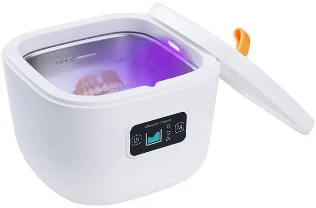 Main image of Ultrasonic Cleaning Machine Jewelry Glasses Coins Dentures 255ml Tank Capacity 360° Portable Ultrasonic Cleaner with 4 Cleaning Modes for Jewelry, Dentures, Coins
