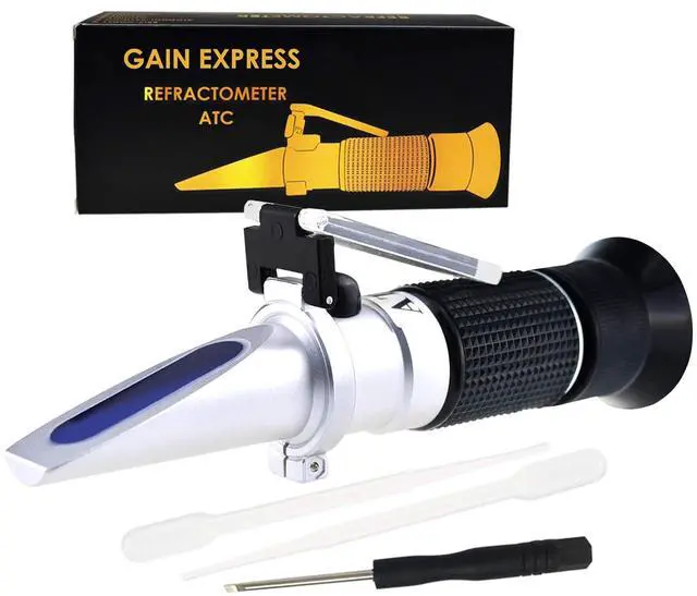 Main image of 3-in-1 Automotive Battery Antifreeze Refractometer, -60~0°C Ethylene/ -50~0°C Propylene Glycol/ 1.100-1.400 Battery Fluids Specific Gravity, Battery Charge Test Cooling System Coolant Freezing Point