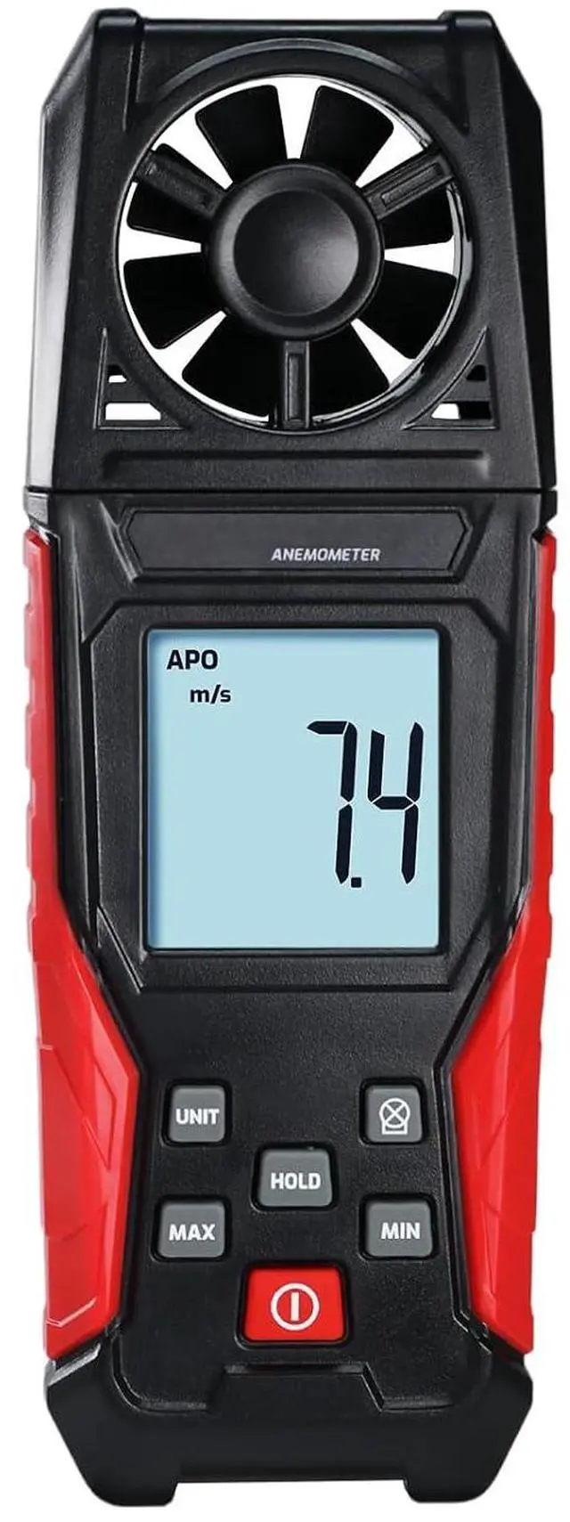 Main image of Digital Anemometer Wind Speed Meter (0.3-30 m/s) Air Velocity & Temperature Measurement m/s | km/h | ft/m | Mile/h | Knots with Backlight Display, Data Hold, Max/Min Functions