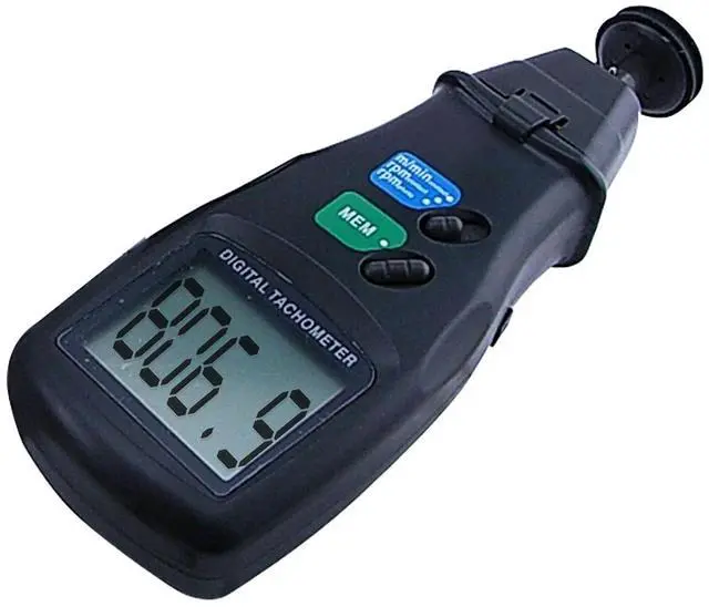 Main image of 2 in 1 Digital Tachometer,Contact/Non-Contact Photo Tachometer RPM Tach Meter | 2.5-99,999 RPM Accuracy with Linear and Rotation Speed Measurement Wheels