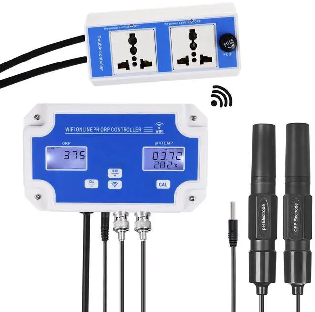 Main image of Digital PH/ORP Controller with Monitoring and Dosing in Water Digital pH Meter Redox Temp Tester App Remote Online Monitor for Swimming Pool Aquaculture Fishpond