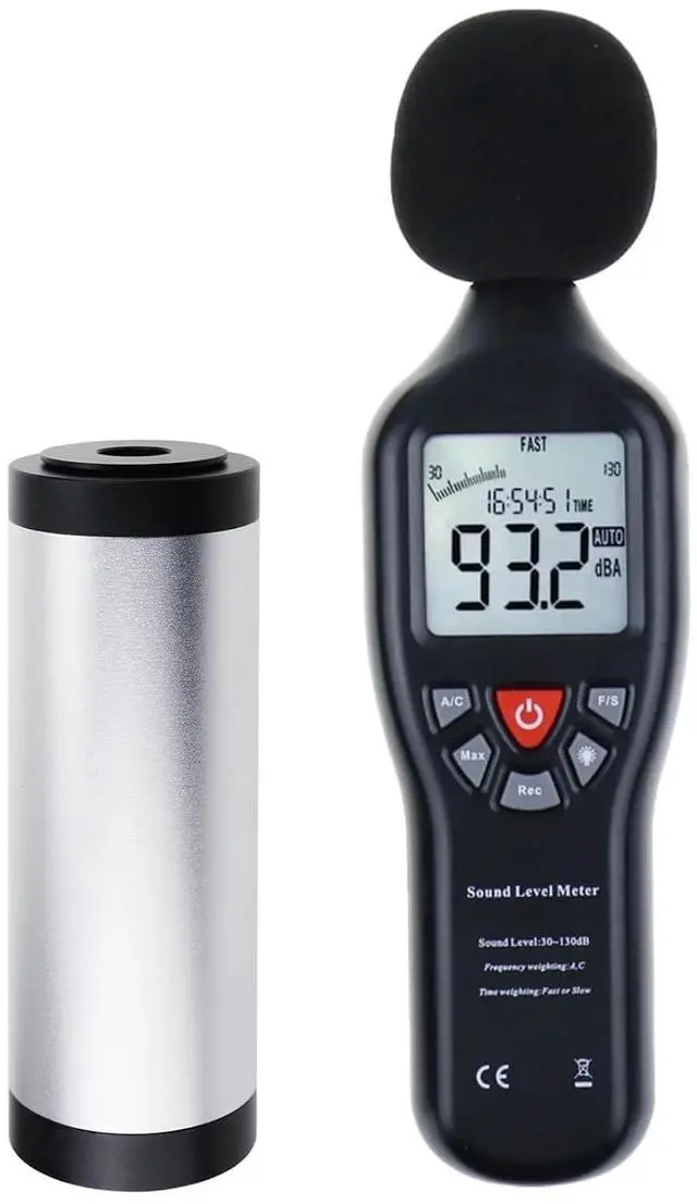 Main image of Decibel Meter, Digital Sound Level Meter Portable Sound Calibrator SPL Meter 30dB to 130dB MAX Data Hold with LCD Display Backlight A/C Weighted for Home Factories