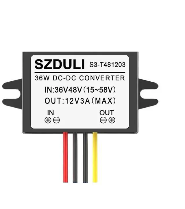 Main image of 36V48V to 12V 1A 3A 5A 8A 10A 15A 20A 25A 30A DC Voltage Converter 20-60V to 12V Automotive Step-Down Power Module(36V 48V to 12V 3A)