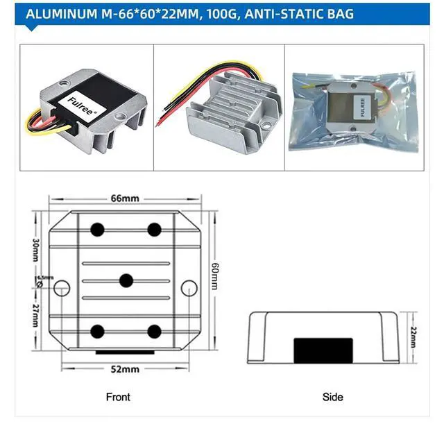 Alt view image 2 of 7 - 1PCS 5V 6V 7V 8V 9V 10V 11V Turn to 12V 1A 2A 3A 5A 10A DC-DC Step-up Boost Battery Voltage Converter Regulator Volt Booster(5-11V to 12V 1A-4L)