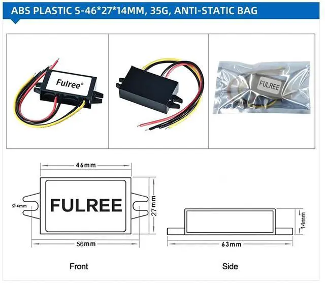 Alt view image 2 of 7 - 12V 24V to 5V 3A 5A 10A 15A 20A 25A 30A 40A 50A 60A DC DC Step Down Voltage Converter 12 24 to 5 Volt Reducer Regulator(12V 24V to 5V 3A)