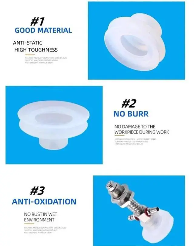 Alt view image 4 of 6 - Big Head Manipulator Vacuum Sucker Industrial Pneumatic Accessories Silicone Sucker Powerful Sucker.(SP-25)