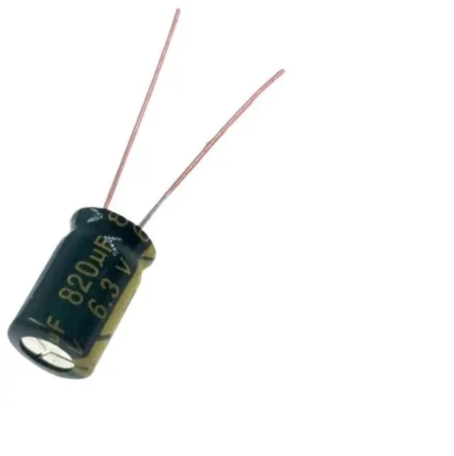Main image of 10pcs/lot 6.3V 820UF 8 * 12MM Low/Impedance high Frequency Aluminum electrolytic Capacitor 820UF 6.3V820UF 20%