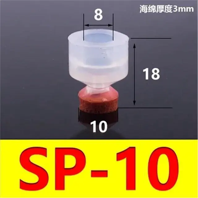 Alt view image 2 of 7 - Big Head Manipulator Sponge Vacuum Suction Cup Strong Suction Nozzle Industrial Pneumatic Accessories.(Red)