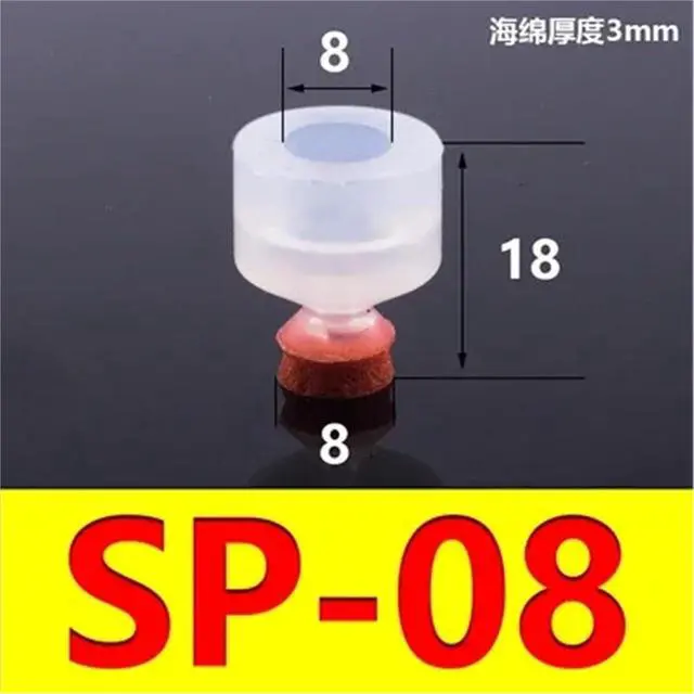 Alt view image 2 of 7 - Big Head Manipulator Sponge Vacuum Suction Cup Strong Suction Nozzle Industrial Pneumatic Accessories.(Transparent)
