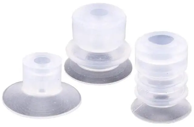 Alt view image 2 of 6 - Small Head Vacuum Suction Cup Single Double Three-Layer Manipulator Accessories Industrial Suction Nozzle Pneumatic Silicone.(DP-S15)