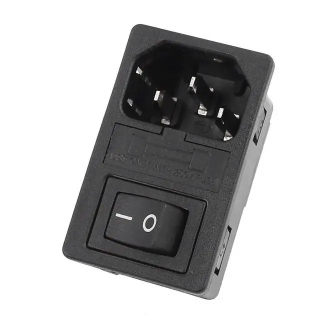 Alt view image 4 of 6 - 1pc Multi-Colored Rocker Switch 10A Fuse IEC320 C14 Power Socket, Red Green Blue Black Yellow, Easy Installation(Red)
