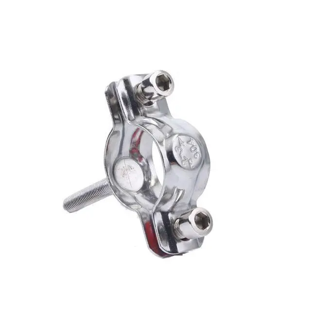 Alt view image 3 of 3 - With M8 Screw Rod 50mm Fit 15-219mm OD Tube 304 Stainless Steel Pipe Hanger Bracket Clamp Suppoert Clip Homebrew No Base Plate(Fit 51-57mm OD Tube)