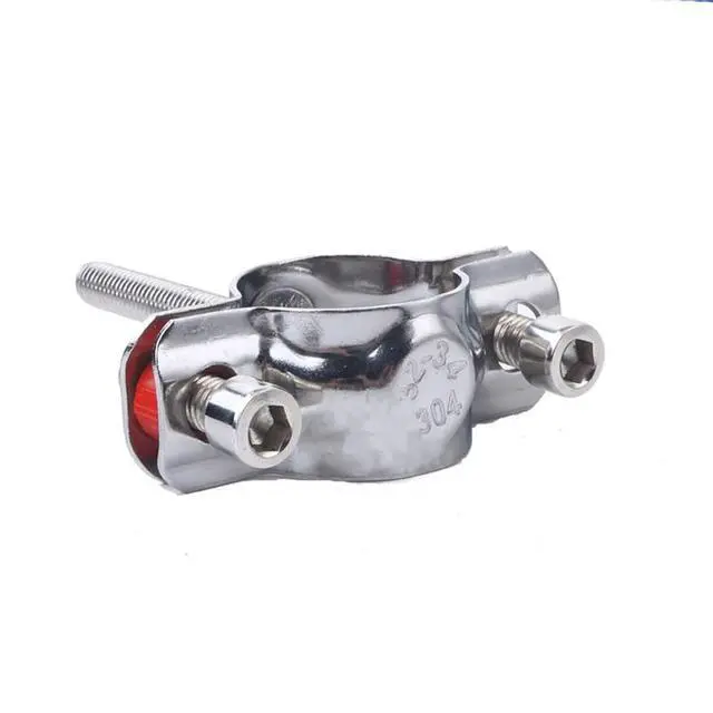 Alt view image 2 of 3 - With M8 Screw Rod 50mm Fit 15-219mm OD Tube 304 Stainless Steel Pipe Hanger Bracket Clamp Suppoert Clip Homebrew No Base Plate(Fit 51-57mm OD Tube)