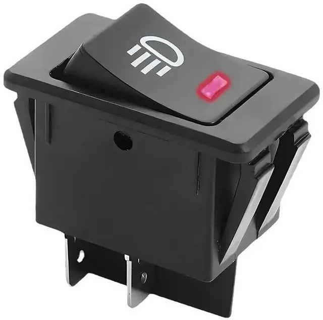 Main image of Premium Car Fog Lights Rocker Switch ON-Off 4Pin 2 Position Electrical Equipment with Lighting Power 35A Indicator Light 12V DC(Red)