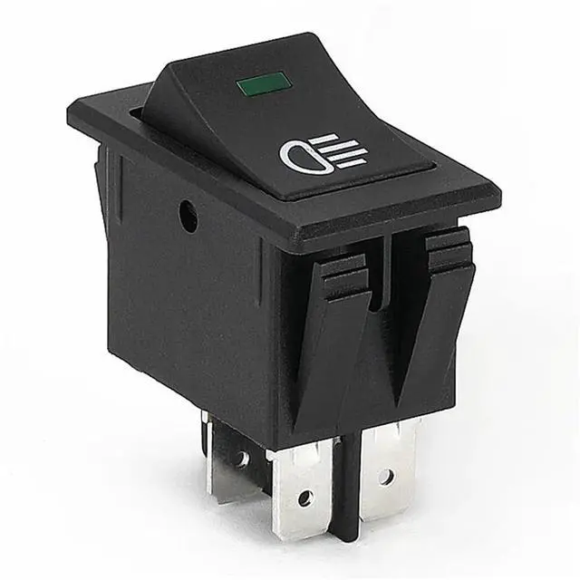 Alt view image 2 of 4 - Premium Car Fog Lights Rocker Switch ON-Off 4Pin 2 Position Electrical Equipment with Lighting Power 35A Indicator Light 12V DC(Red)