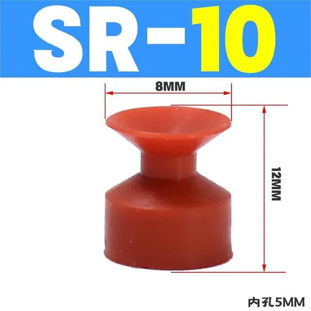 Alt view image 2 of 5 - 1Pcs Manipulator Accessories Industrial Pneumatic Vacuum Suction Cup VAPH-15/20/30/40C Vacuum Sucker Accessories Air Nozzle(Rose Red)