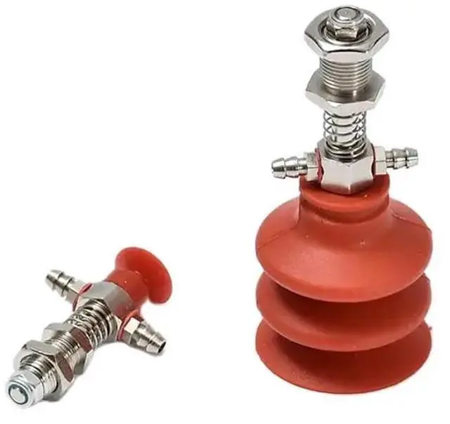 Alt view image 4 of 5 - 1Pcs Manipulator Accessories Industrial Pneumatic Vacuum Suction Cup VAPH-15/20/30/40C Vacuum Sucker Accessories Air Nozzle(Red)