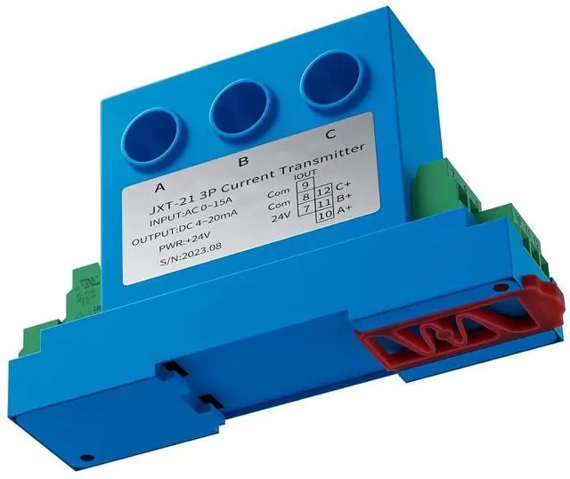 Alt view image 4 of 6 - KXT43I-8 3 Phase AC Current Sensor 0-50A 0-30A 0-25A 0-10A 0-5A Current Transmitter 4-20mA 0-10V 0-5V RS485 Hall Current Sensor(AC 0-10A,Output 0-5V_DC24V)