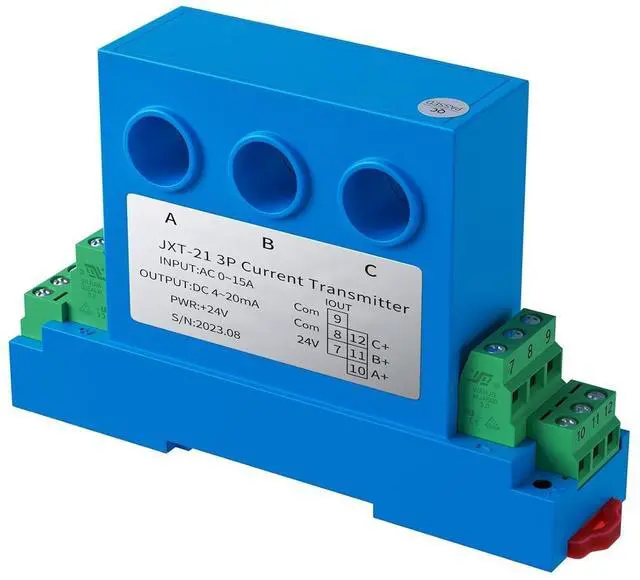 Alt view image 5 of 6 - KXT43I-8 3 Phase AC Current Sensor 0-50A 0-30A 0-25A 0-10A 0-5A Current Transmitter 4-20mA 0-10V 0-5V RS485 Hall Current Sensor(AC 0-10A,Output 0-5V_DC24V)
