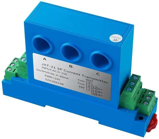 Alt view image 2 of 6 - KXT43I-8 3 Phase AC Current Sensor 0-50A 0-30A 0-25A 0-10A 0-5A Current Transmitter 4-20mA 0-10V 0-5V RS485 Hall Current Sensor(AC 0-10A,Output 0-5V_DC24V)