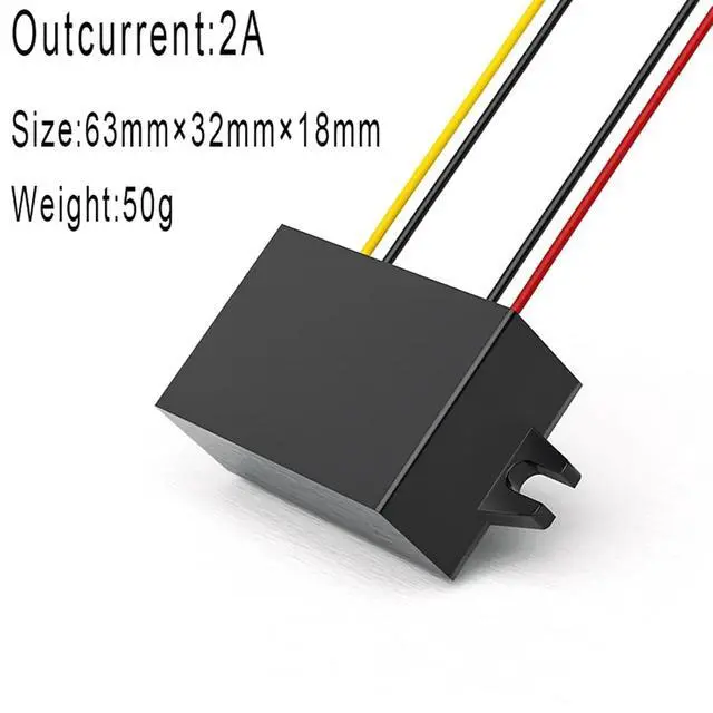 Alt view image 2 of 7 - 1PCS DC-DC Step Down Module 24V to 12V DC Power Converter 1A 2A 3A 5A Auto Regulator Step Down Voltage Supply Module for Car(ZS- 24V to 12V 2A)