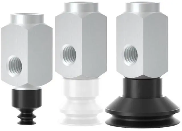 Main image of 1Pcs ZP3-Y04/06/08/10/13/16BN/BS-B5-B5 Side Intake Pneumatic Industrial Double Layer Vacuum Rubber Suction Cup(ZP3-08BN-B5-B5)