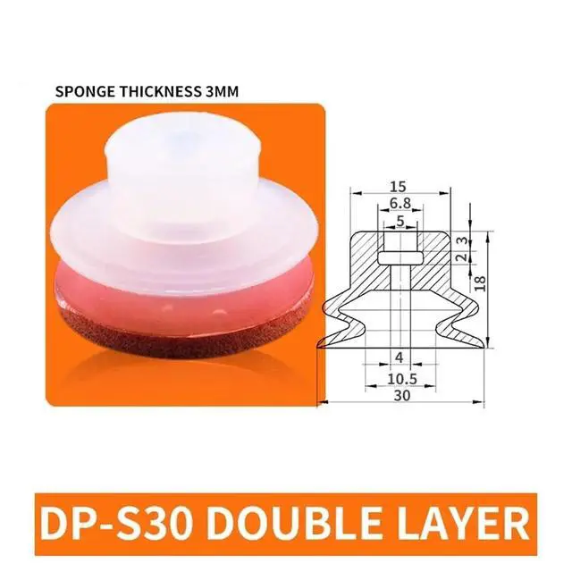 Alt view image 3 of 3 - 1Pcs DP-08/10/12/15/20/25/30/40/50 DP-S08/10/12/15/20/25/30 Small White Silicone Red Traceless Sponge Vacuum Sucker(DP-12big)