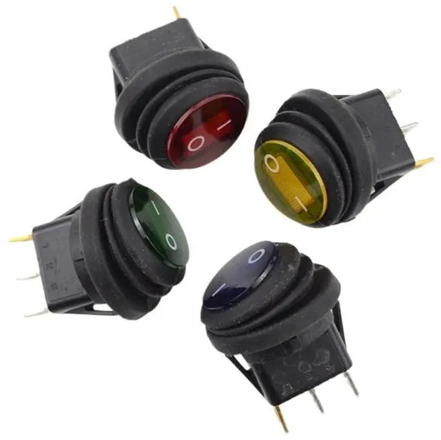 Alt view image 2 of 5 - 1PC 12V 220V 3pin On/Off Rocker Switch Waterproof Auto Boat SPST(Red,220V)