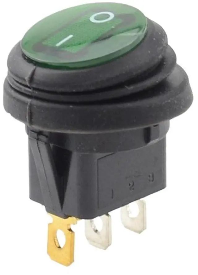 Alt view image 5 of 5 - 1PC 12V 220V 3pin On/Off Rocker Switch Waterproof Auto Boat SPST(Red,220V)