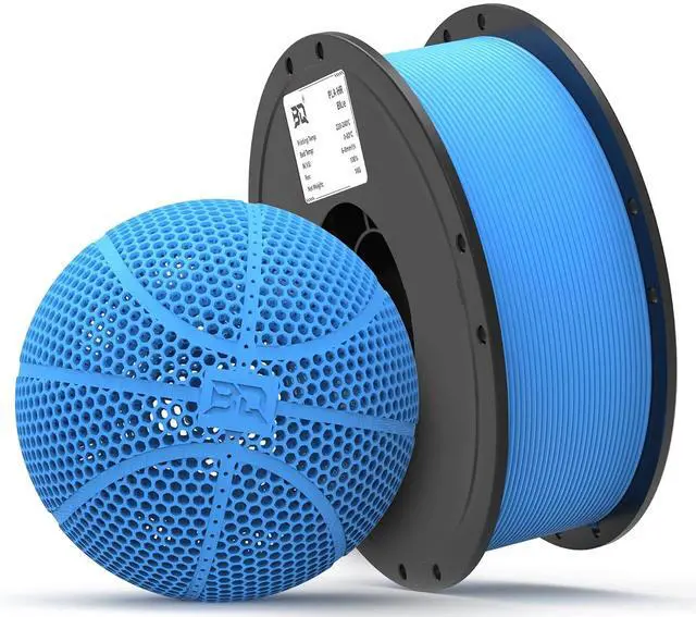 Main image of PLA-HR Flexible 3D Printer Filament Specifically for Printing Airless Basketballs, 1.75mm 1KG Spool (2.2lbs), Flexi Tough Filament Compatible with Most FDM 3D Printer (Blue)