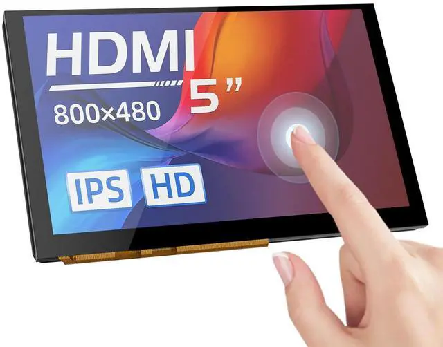 Main image of 5 inch HDMI Touch Screen Display 800x480, IPS 160° View Angle Monitor Compatible with Sovol-SV08 Raspberry-Pi 4B, 3B, Banana Pi, Windows 10 8 7