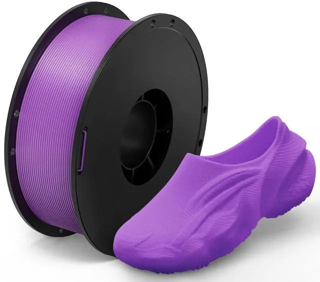 Main image of MorPhlex Flexible Filament 1.75mm, Turn 90A Into Ultra-Soft 75A with High Flexibility, 1Kg (2.2lbs) Spool - Dimensional Accuracy ±0.02 mm, Beginner-Friendly (Purple)