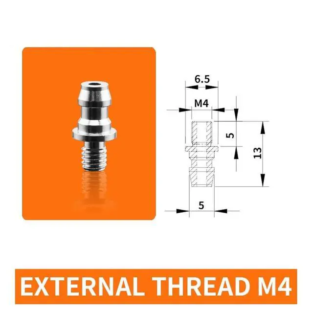 Alt view image 2 of 2 - 1Pcs ZPL-2A/2B/3/4A/4B M4 M5 M6 Mini Metal Air Nozzle White Silicone Black NBR Soft Vacuum Suction Cup Sucker(ET M4)