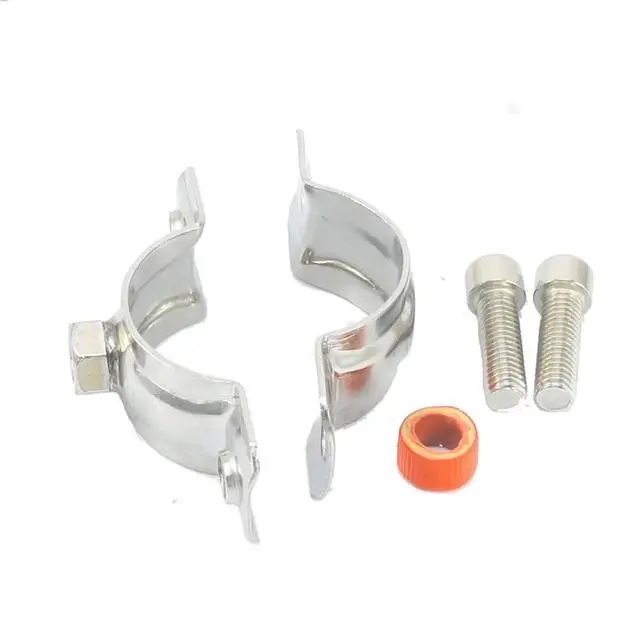 Alt view image 4 of 6 - 1PCS M8x1.25mm Female Fit 19-108mm OD Tube 304 Stainless Steel Pipe Hanger Bracket Clamp Suppoert Clip Homebrew(Fit 80-89mm OD Tube)