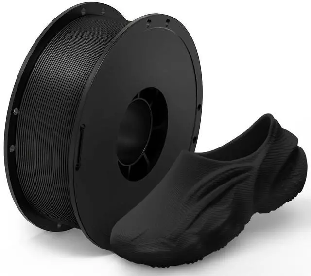 Main image of MorPhlex Flexible Filament 1.75mm, Turn 90A Into Ultra-Soft 75A with High Flexibility, 1Kg (2.2lbs) Spool - Dimensional Accuracy ±0.02 mm, Beginner-Friendly (Black)