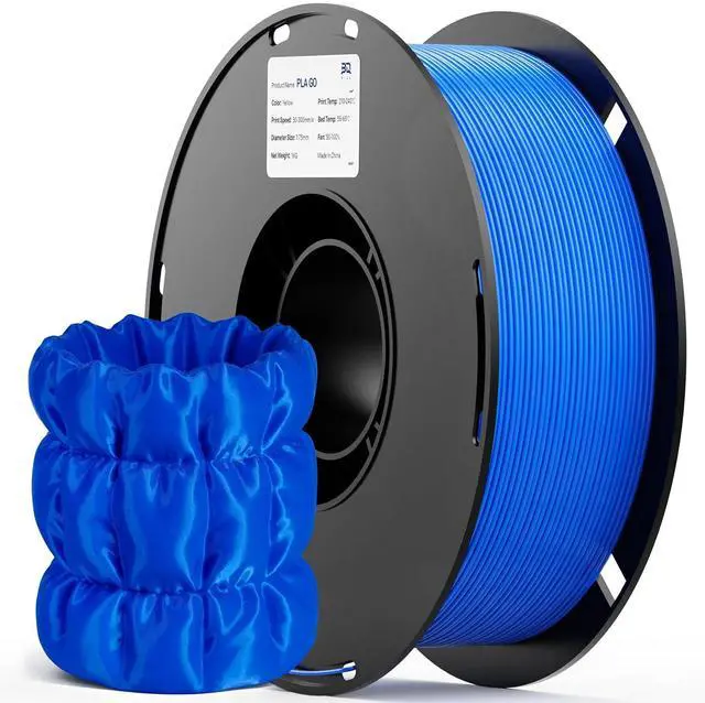 Main image of PLA GO 3D Printer Filament 1.75mm 1KG(2.2lbs) Spool (Blue) | NatureWorks Ingeo Neatly Wound & Beginner Friendly Tough PLA Filament For Bambu-Lab, Creality, Anycubic, Most FDM 3D Printers