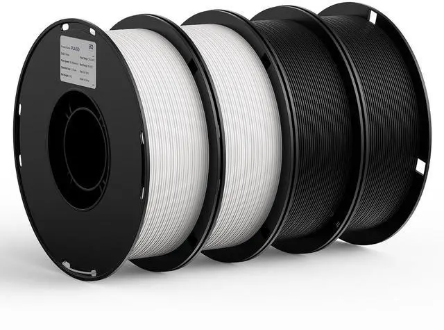 Main image of PLA GO 3D Printer Filament 1.75mm 4KG Spool (Black*2+White*2) | NatureWorks Ingeo Neatly Wound & Beginner Friendly Tough PLA Filament For Bambu-Lab, Creality, Anycubic, Most FDM 3D Printers