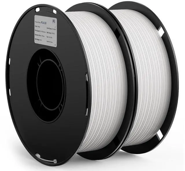 Main image of PLA GO 3D Printer Filament 1.75mm 2KG(4.4lbs) Spool (White*2) | NatureWorks Ingeo Neatly Wound & Beginner Friendly Tough PLA Filament For Bambu-Lab, Creality, Anycubic, Most FDM 3D Printers