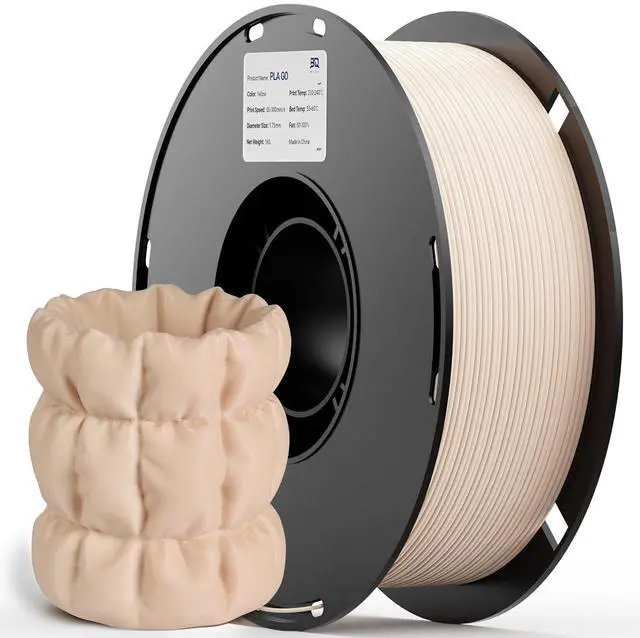 Main image of PLA GO 3D Printer Filament 1.75mm 1KG(2.2lbs) Spool (Apricot) | NatureWorks Ingeo Neatly Wound & Beginner Friendly Tough PLA Filament For Bambu-Lab, Creality, Anycubic, Most FDM 3D Printers