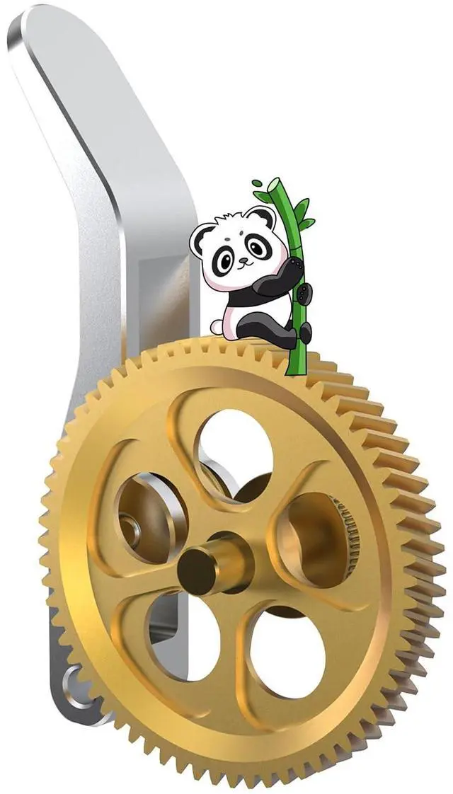 Main image of Panda Claw Extruder Brass Gear for Bambu-Lab A1/A1 Mini | Golden RNC Nano-Coated Hardened Steel 3D Printer Gear, Wear-Resistant Metal Filament Drive Extruder Gears