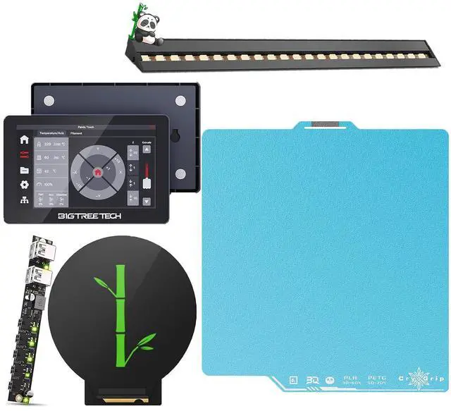 Main image of CryoGrip Pro Frostbite Build Plate For Bambu-Lab P1,P2,X1,X2,A1 Series + Panda Touch Upgrade Wireless Touch Screen + Panda Touch&Knomi Kit Support Power Expansion + Panda Lux LED Light Strip