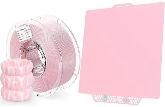 Main image of CryoGrip Pro Glacier for Bambu-Lab P1P/P1S/P2S/X1C/X1E/X2D/A1 3D Printers Build Plate+ PLA Aura Silk 3D Printer Filament 1.75mm 1KG Silk PLA Filament for Most FDM Printers